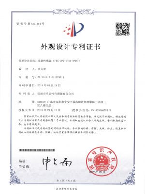 流量傳感器（FHS-2PV-2T60-DN20）專利